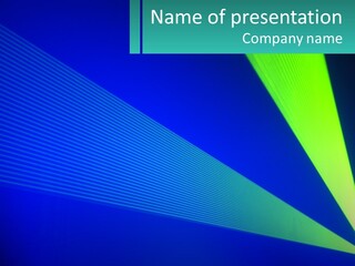 A Blue And Green Abstract Background With Lines PowerPoint Template