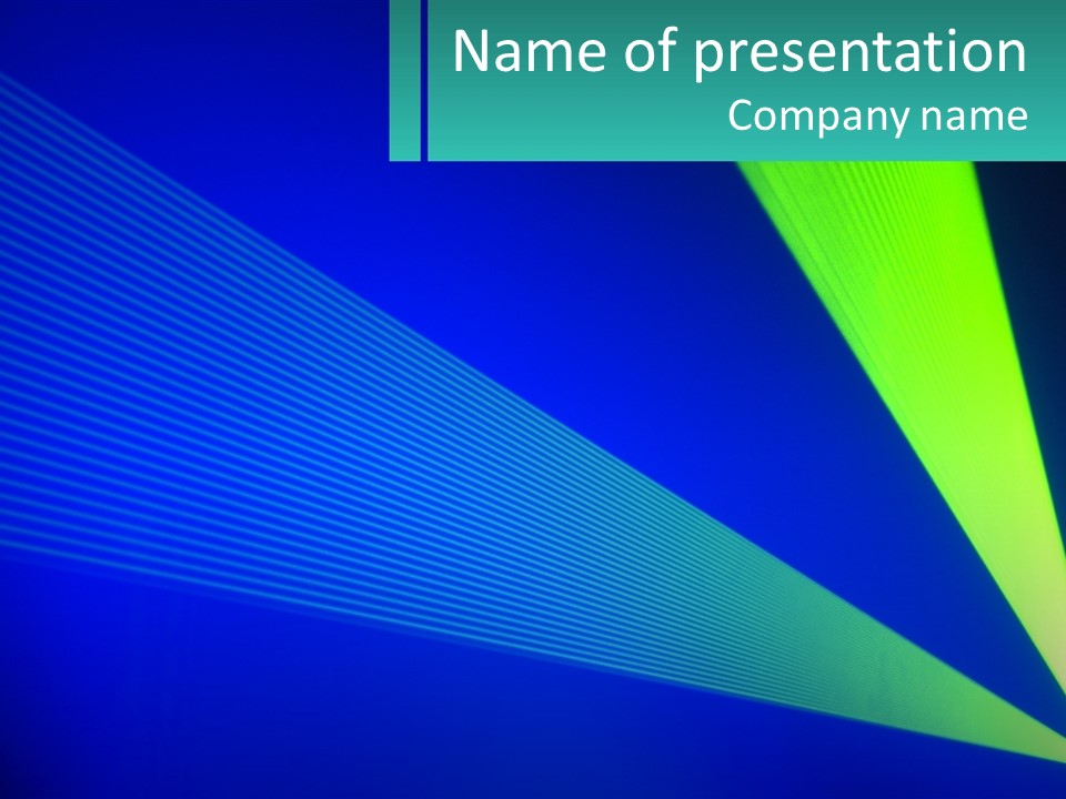 A Blue And Green Abstract Background With Lines PowerPoint Template