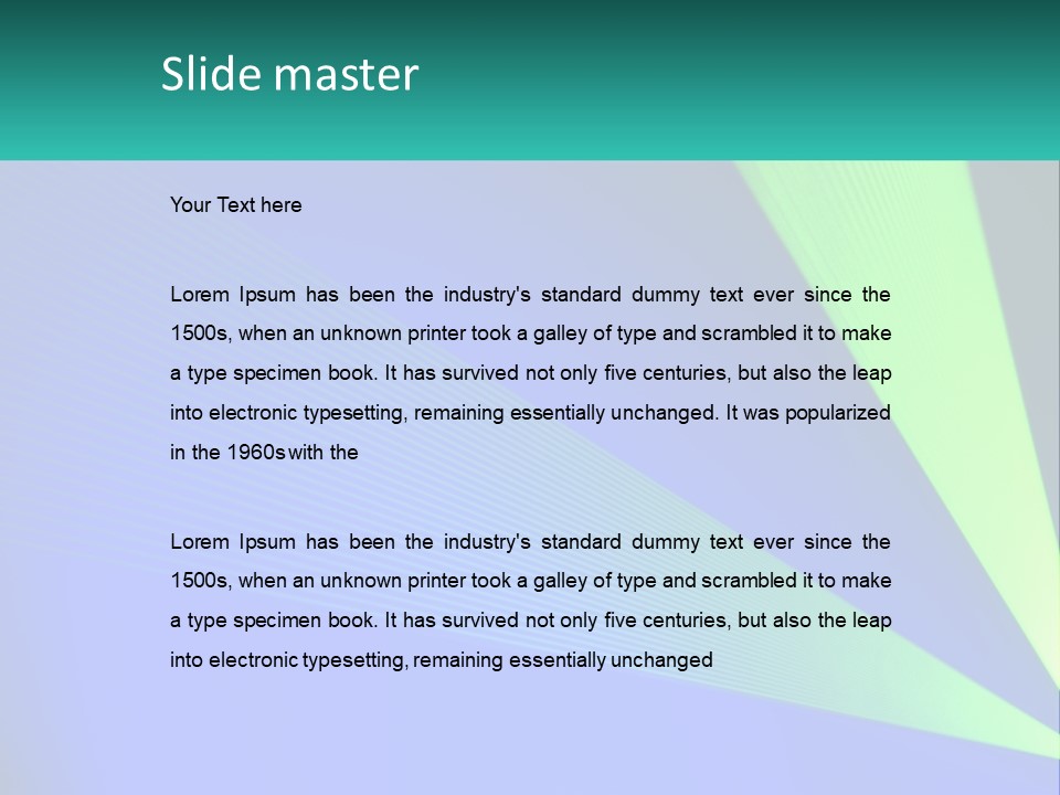 A Blue And Green Abstract Background With Lines PowerPoint Template