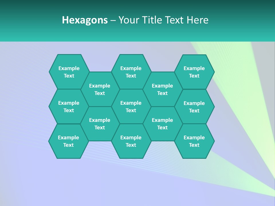 A Blue And Green Abstract Background With Lines PowerPoint Template