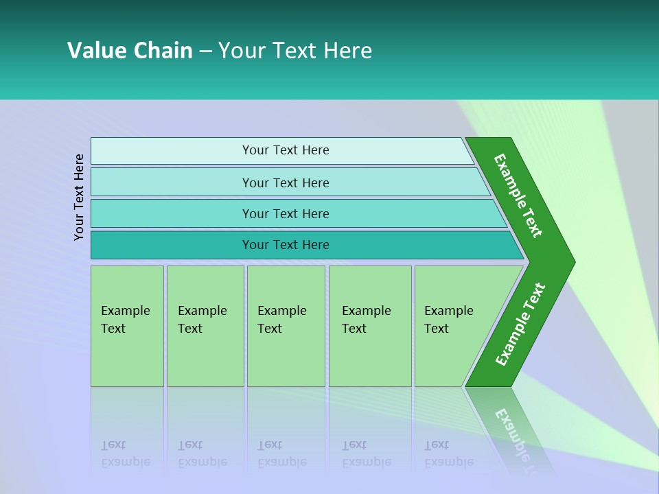 A Blue And Green Abstract Background With Lines PowerPoint Template