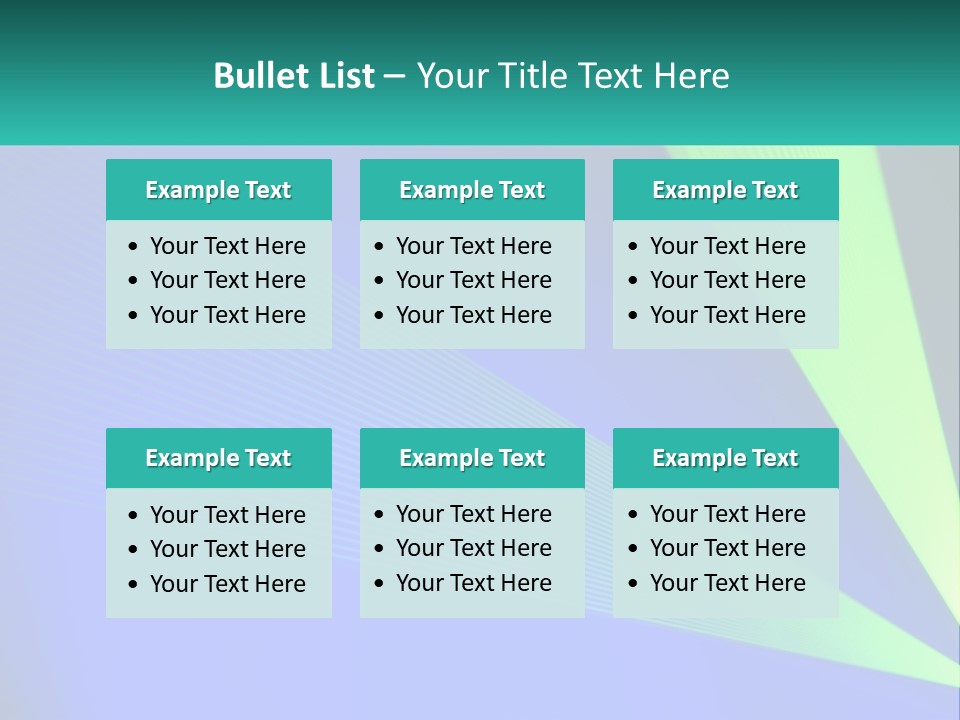 A Blue And Green Abstract Background With Lines PowerPoint Template