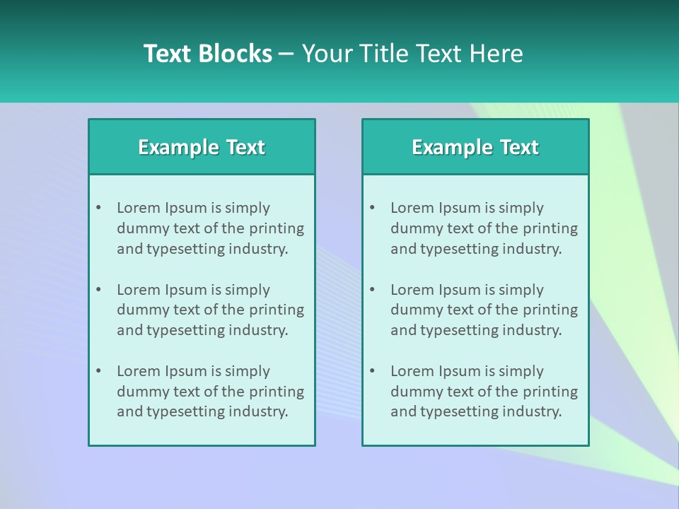 A Blue And Green Abstract Background With Lines PowerPoint Template
