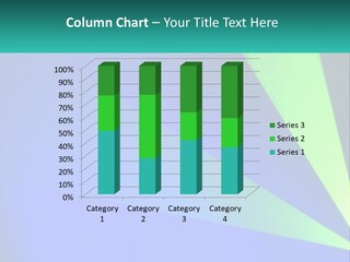 A Blue And Green Abstract Background With Lines PowerPoint Template