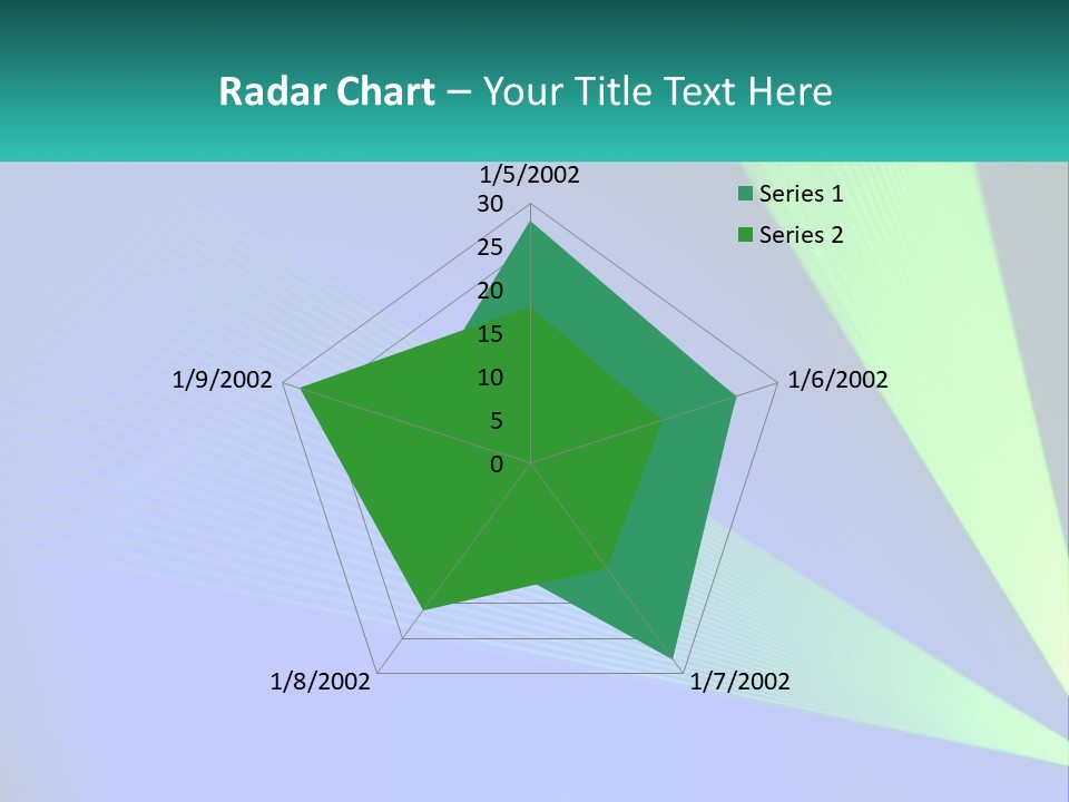 A Blue And Green Abstract Background With Lines PowerPoint Template