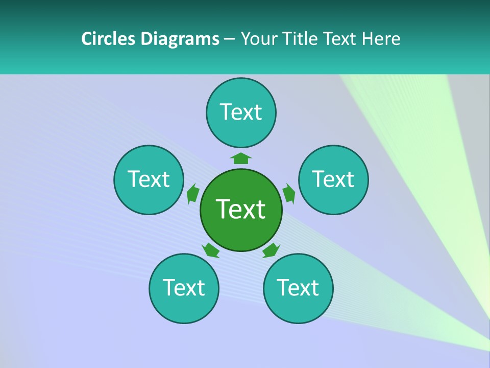 A Blue And Green Abstract Background With Lines PowerPoint Template