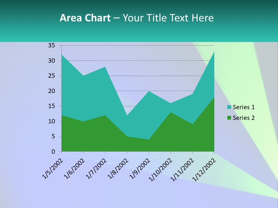 A Blue And Green Abstract Background With Lines PowerPoint Template