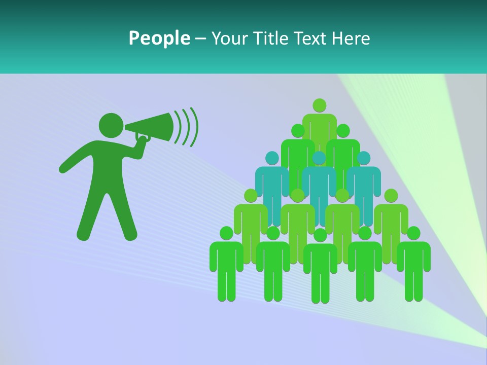 A Blue And Green Abstract Background With Lines PowerPoint Template