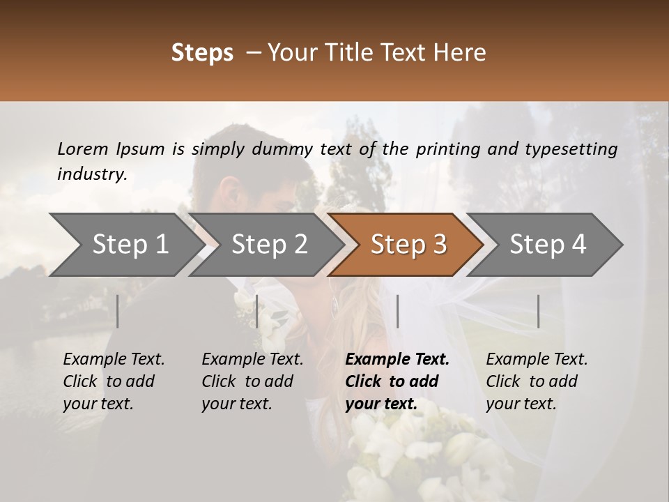 A Bride And Groom Kissing In Front Of A Lake PowerPoint Template