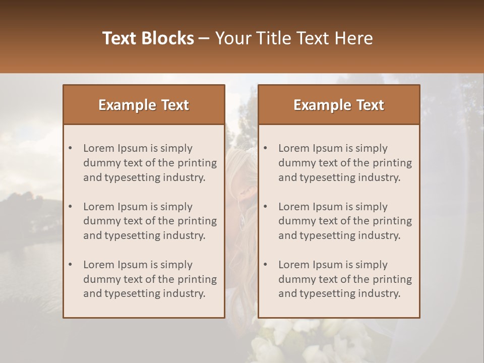 A Bride And Groom Kissing In Front Of A Lake PowerPoint Template