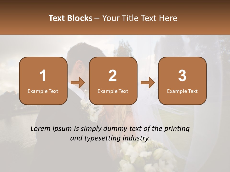 A Bride And Groom Kissing In Front Of A Lake PowerPoint Template