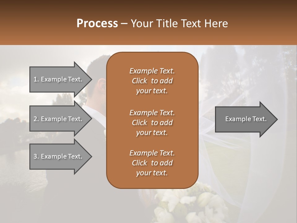 A Bride And Groom Kissing In Front Of A Lake PowerPoint Template