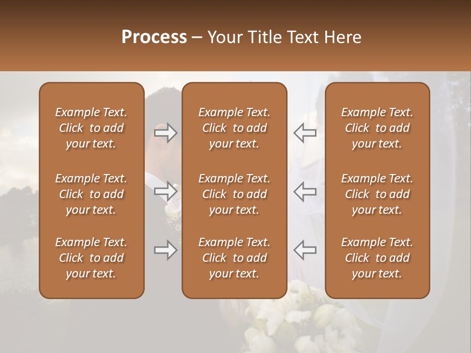 A Bride And Groom Kissing In Front Of A Lake PowerPoint Template