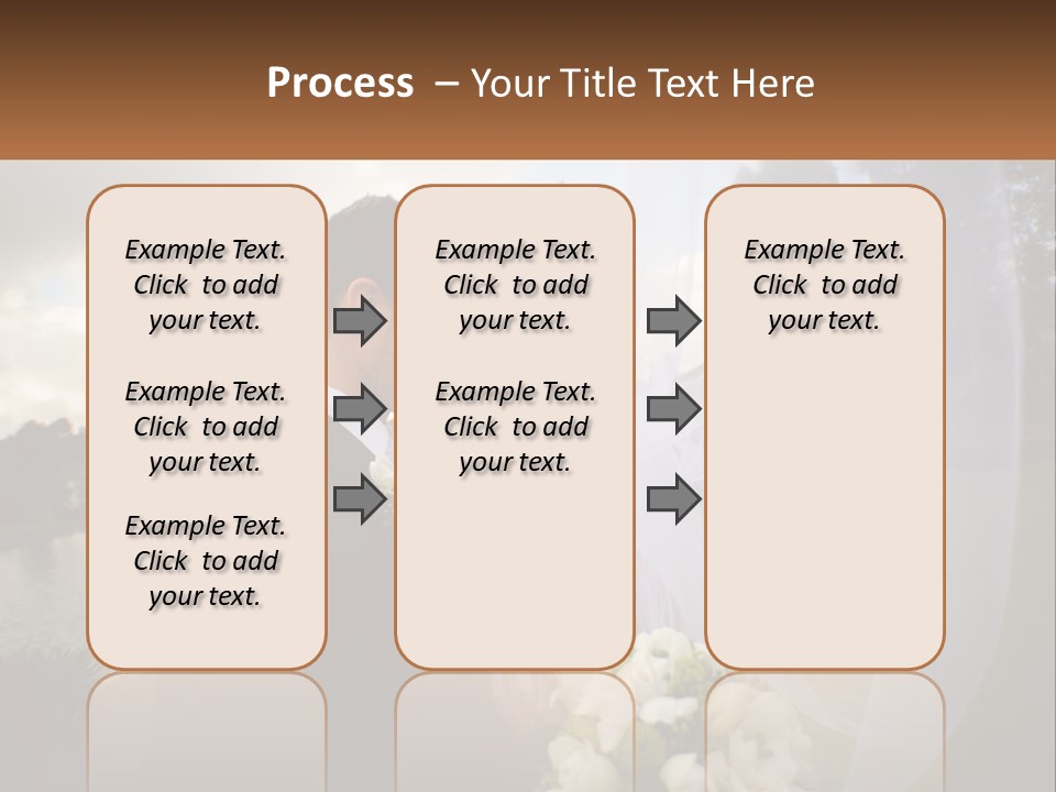 A Bride And Groom Kissing In Front Of A Lake PowerPoint Template