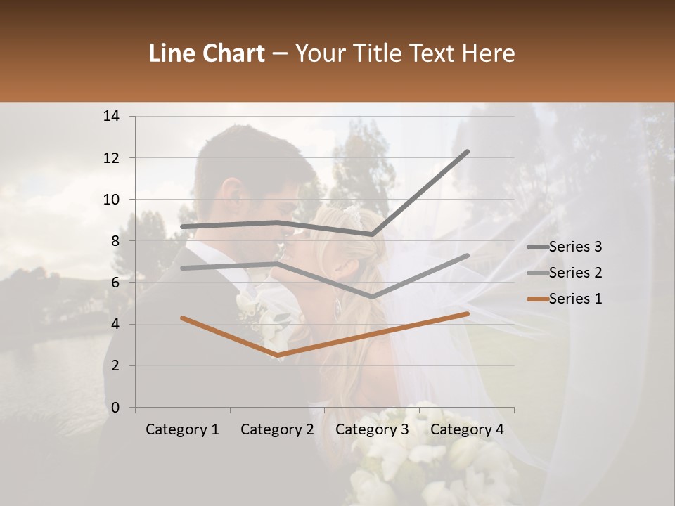 A Bride And Groom Kissing In Front Of A Lake PowerPoint Template