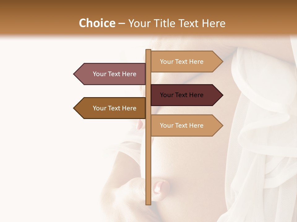 A Pregnant Woman Holding A Flower Powerpoint Presentation PowerPoint Template