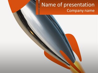 A Powerpoint Presentation With A Rocket Going Through It PowerPoint Template