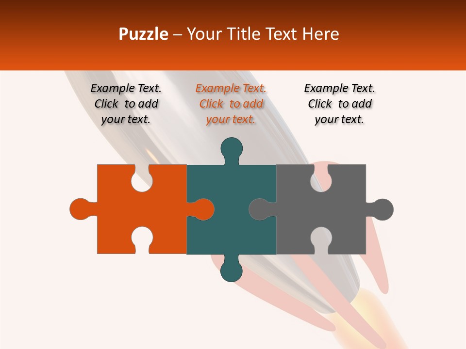 A Powerpoint Presentation With A Rocket Going Through It PowerPoint Template