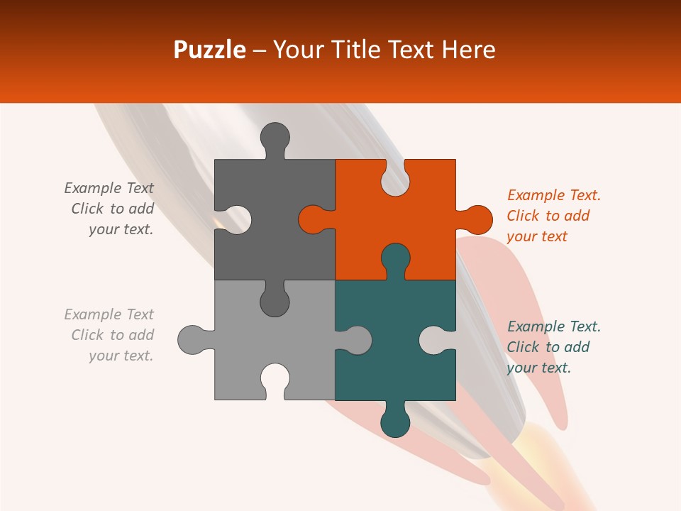 A Powerpoint Presentation With A Rocket Going Through It PowerPoint Template