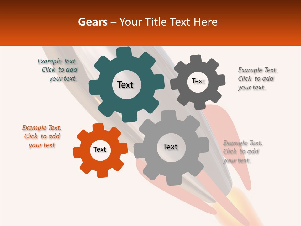 A Powerpoint Presentation With A Rocket Going Through It PowerPoint Template
