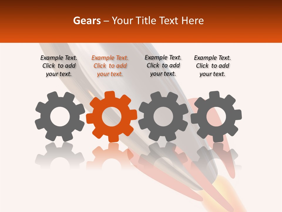 A Powerpoint Presentation With A Rocket Going Through It PowerPoint Template