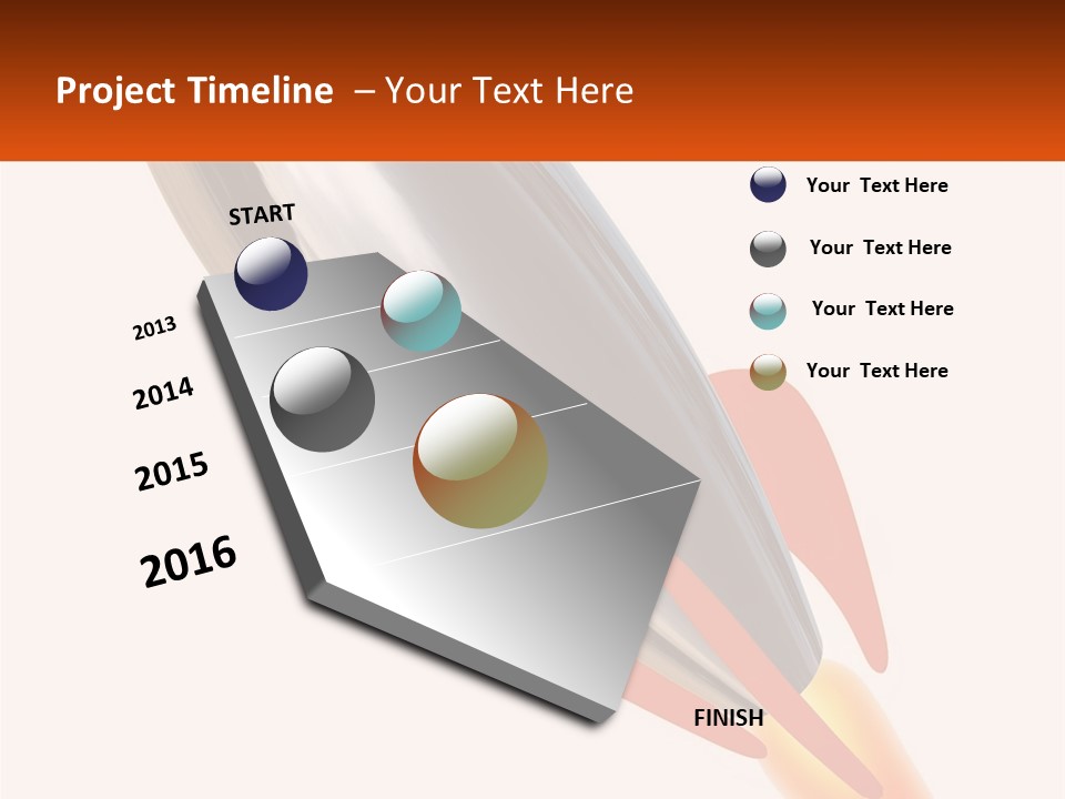 A Powerpoint Presentation With A Rocket Going Through It PowerPoint Template