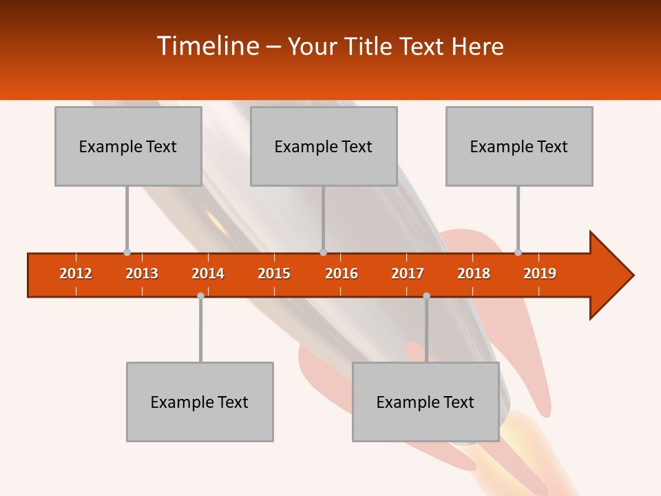 A Powerpoint Presentation With A Rocket Going Through It PowerPoint Template