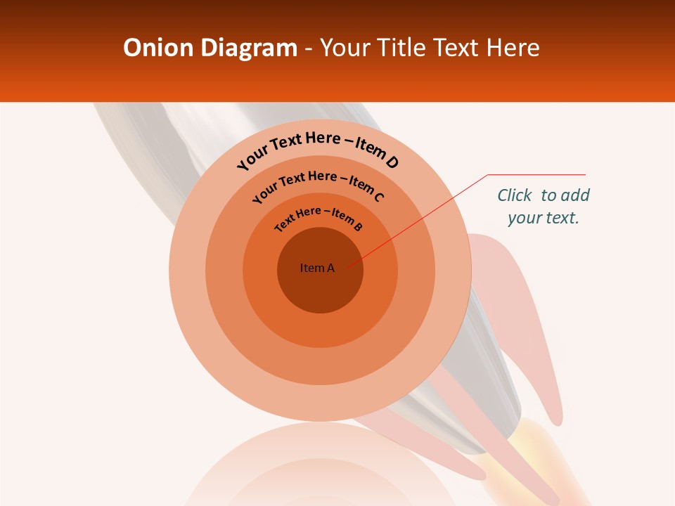 A Powerpoint Presentation With A Rocket Going Through It PowerPoint Template