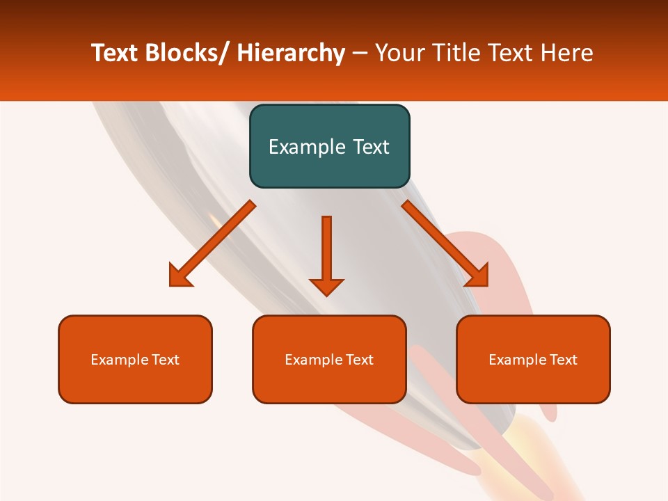 A Powerpoint Presentation With A Rocket Going Through It PowerPoint Template