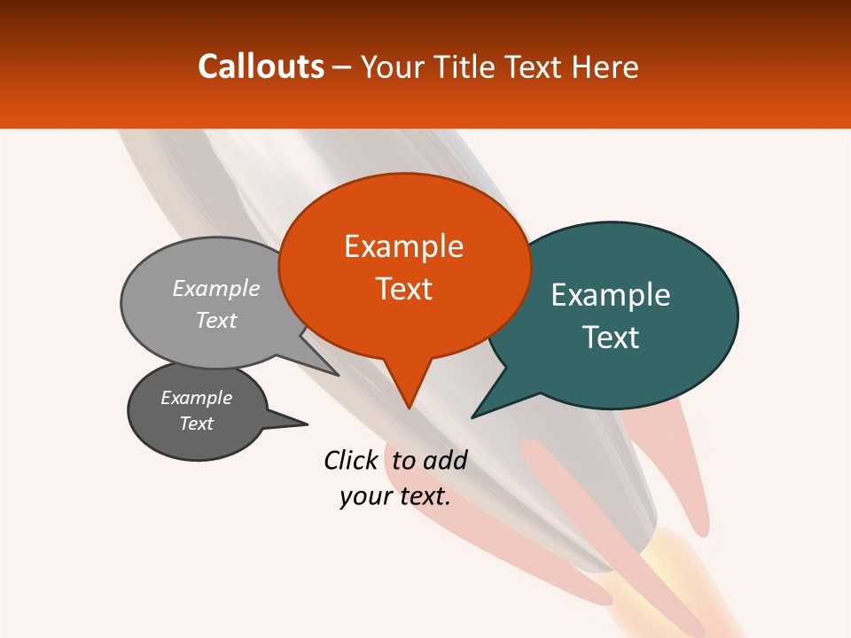 A Powerpoint Presentation With A Rocket Going Through It PowerPoint Template