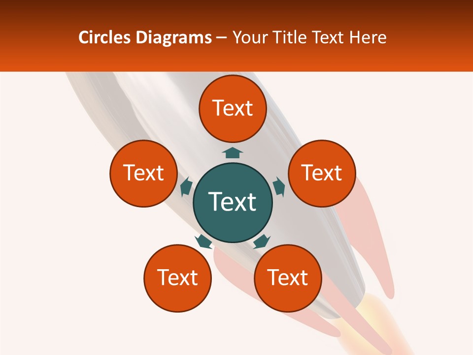 A Powerpoint Presentation With A Rocket Going Through It PowerPoint Template