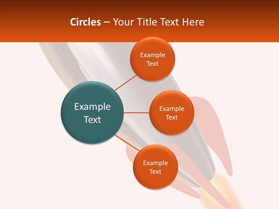 A Powerpoint Presentation With A Rocket Going Through It PowerPoint Template