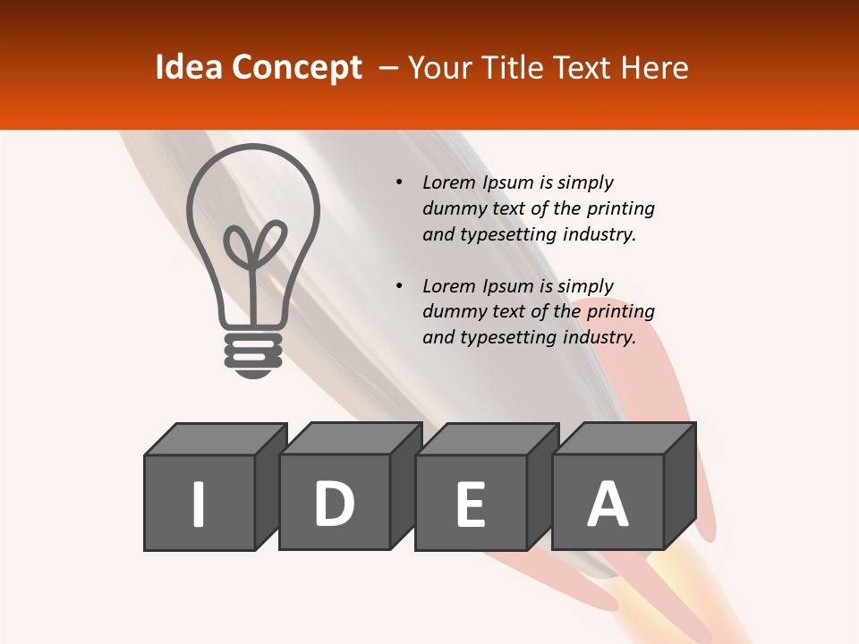 A Powerpoint Presentation With A Rocket Going Through It PowerPoint Template