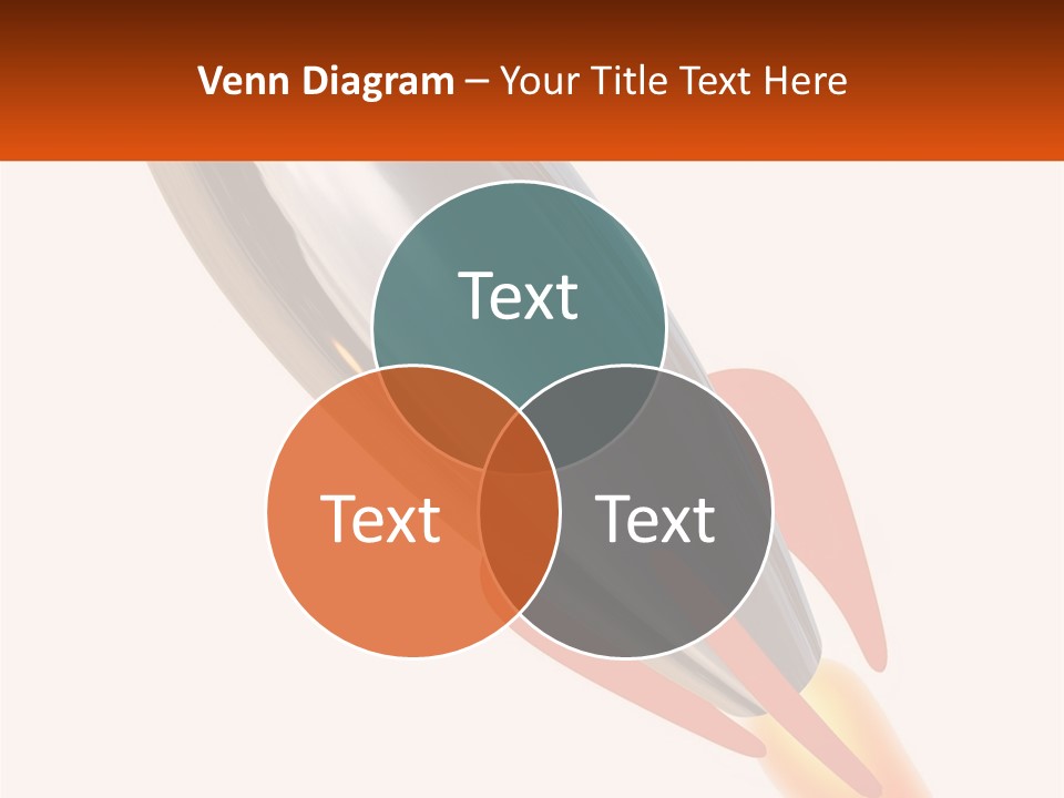 A Powerpoint Presentation With A Rocket Going Through It PowerPoint Template