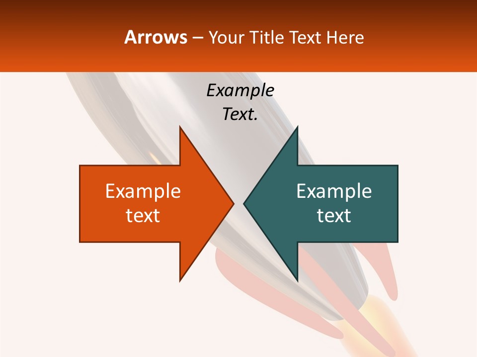A Powerpoint Presentation With A Rocket Going Through It PowerPoint Template