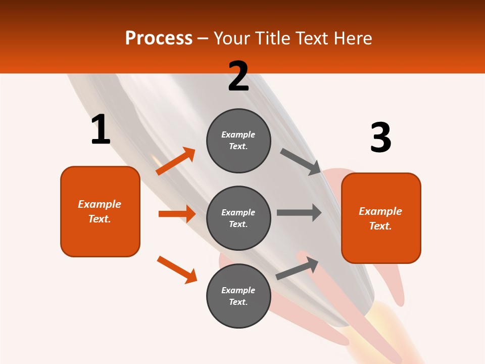 A Powerpoint Presentation With A Rocket Going Through It PowerPoint Template