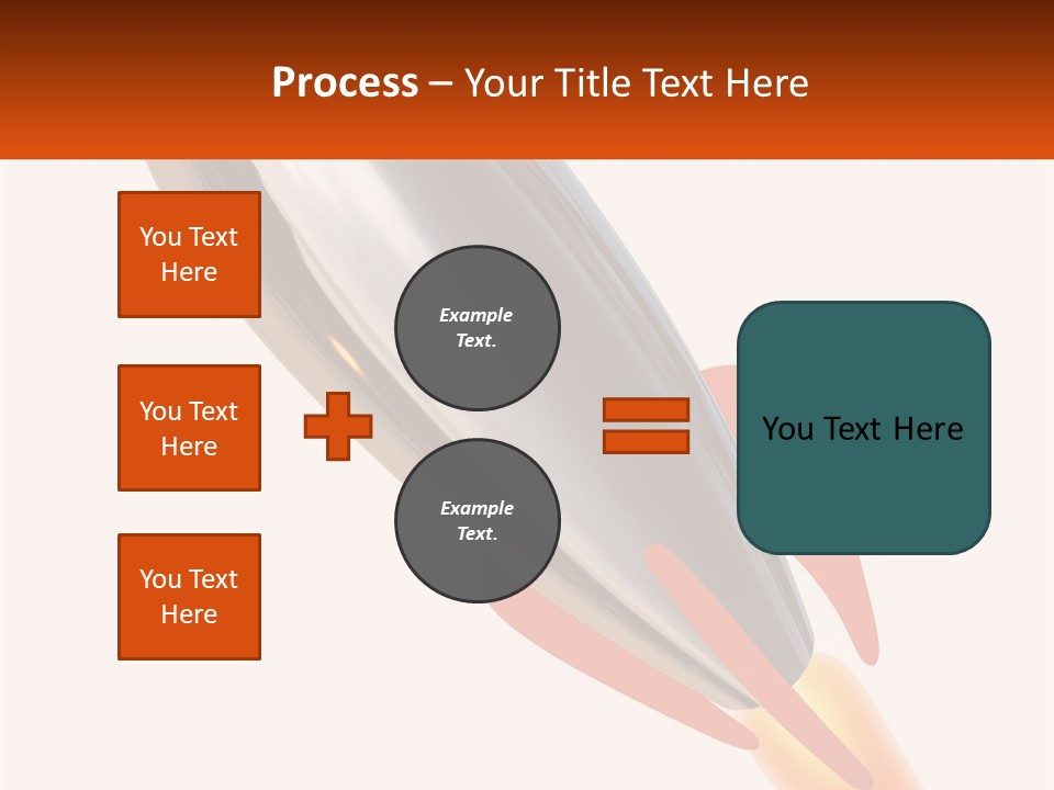 A Powerpoint Presentation With A Rocket Going Through It PowerPoint Template