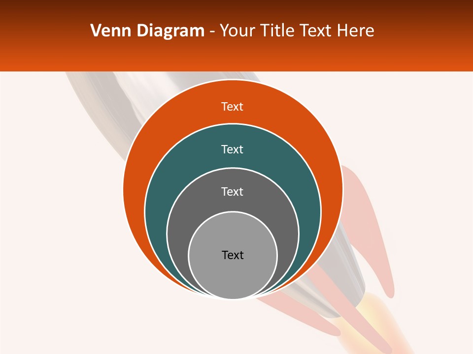 A Powerpoint Presentation With A Rocket Going Through It PowerPoint Template