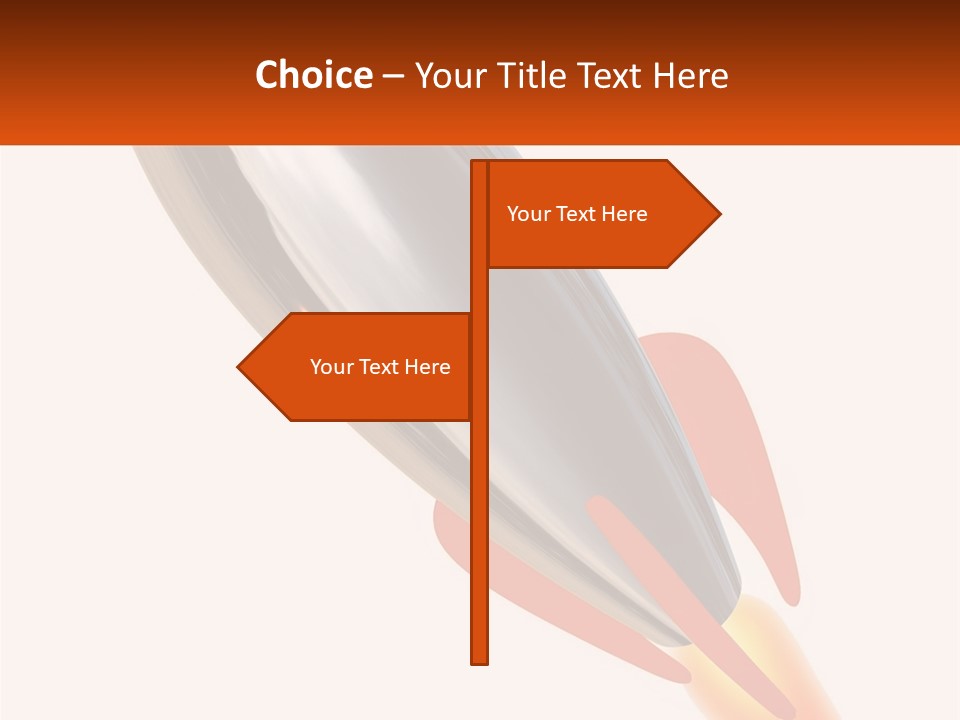A Powerpoint Presentation With A Rocket Going Through It PowerPoint Template