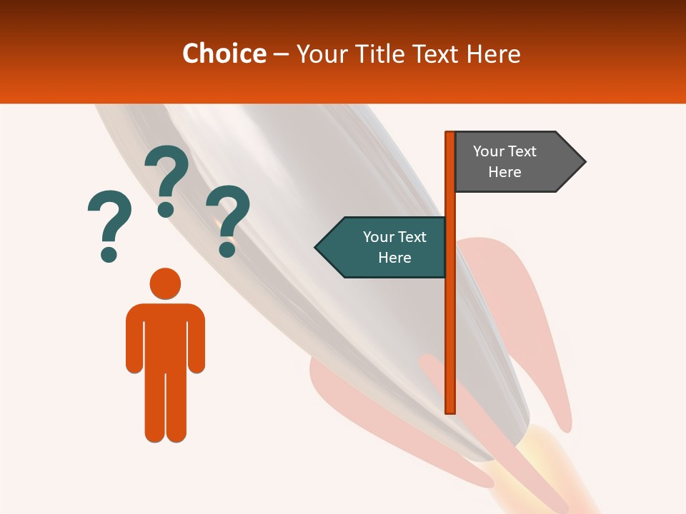 A Powerpoint Presentation With A Rocket Going Through It PowerPoint Template