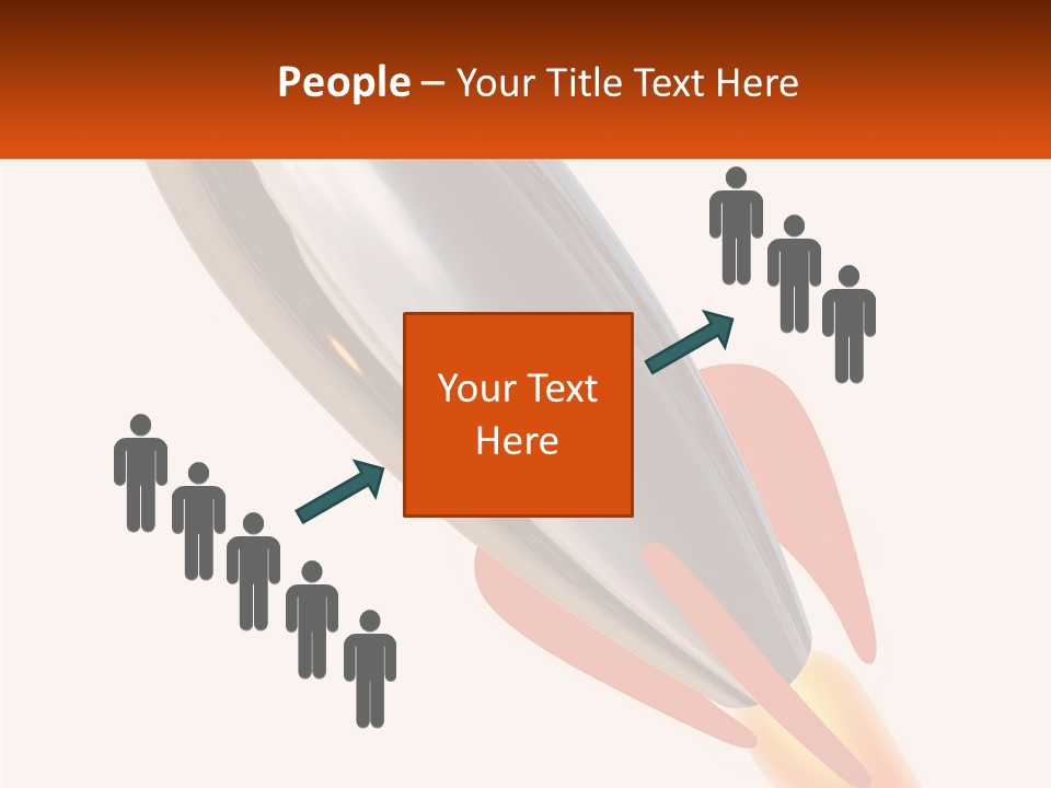 A Powerpoint Presentation With A Rocket Going Through It PowerPoint Template