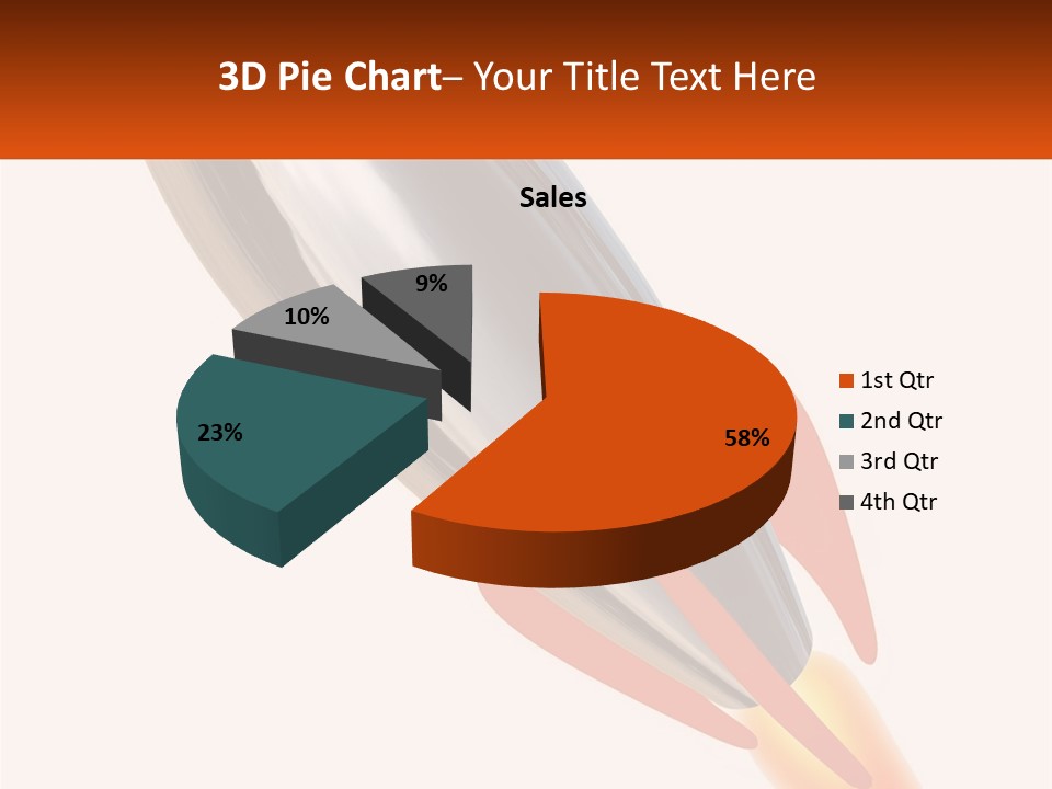 A Powerpoint Presentation With A Rocket Going Through It PowerPoint Template