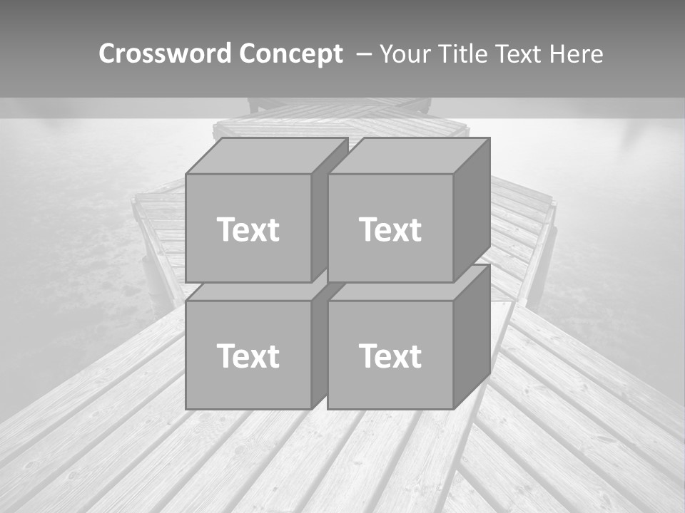 A Wooden Dock With Water And Clouds In The Background PowerPoint Template