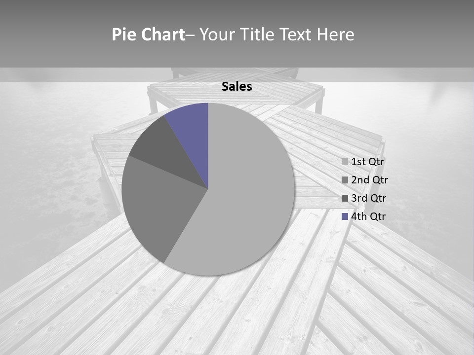 A Wooden Dock With Water And Clouds In The Background PowerPoint Template