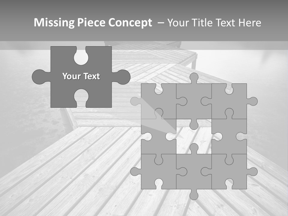 A Wooden Dock With Water And Clouds In The Background PowerPoint Template