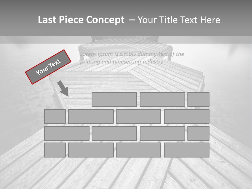 A Wooden Dock With Water And Clouds In The Background PowerPoint Template