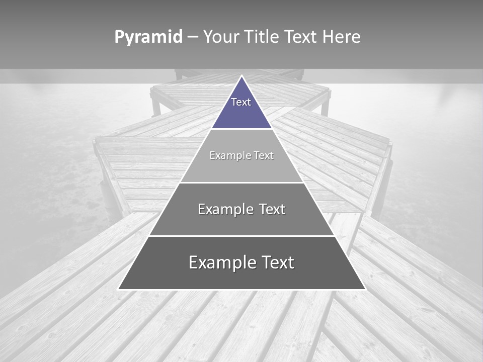 A Wooden Dock With Water And Clouds In The Background PowerPoint Template