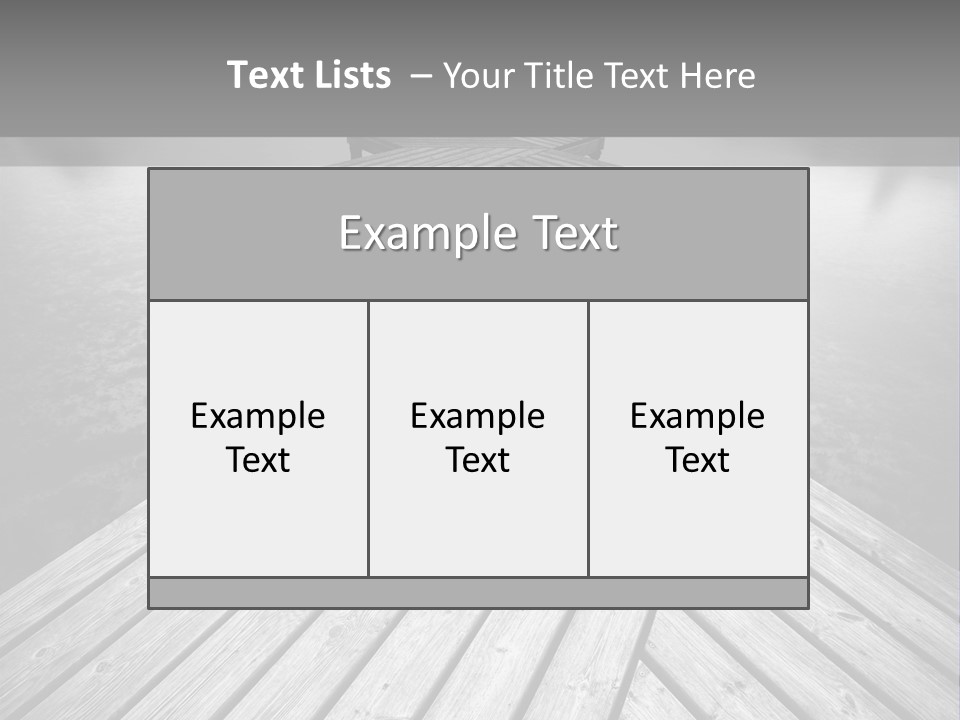 A Wooden Dock With Water And Clouds In The Background PowerPoint Template