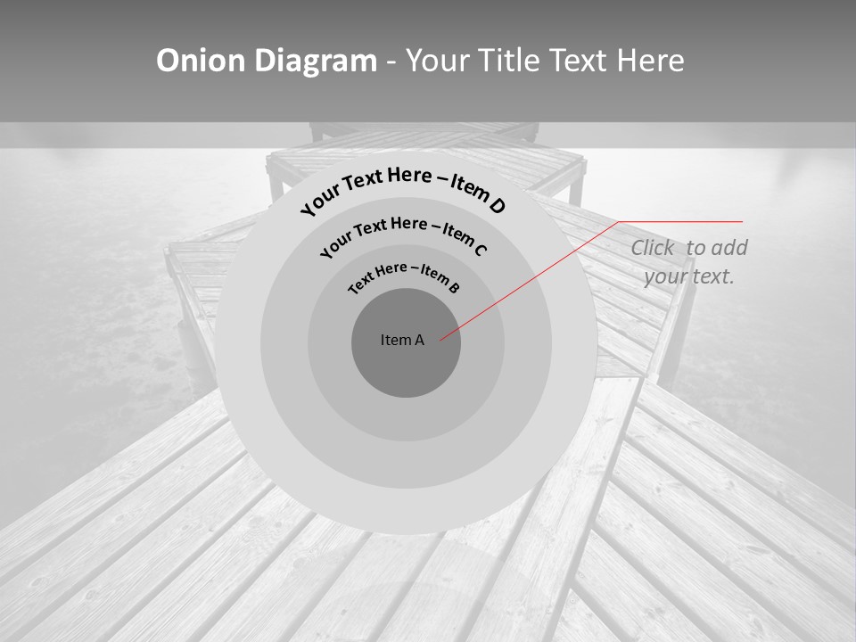 A Wooden Dock With Water And Clouds In The Background PowerPoint Template