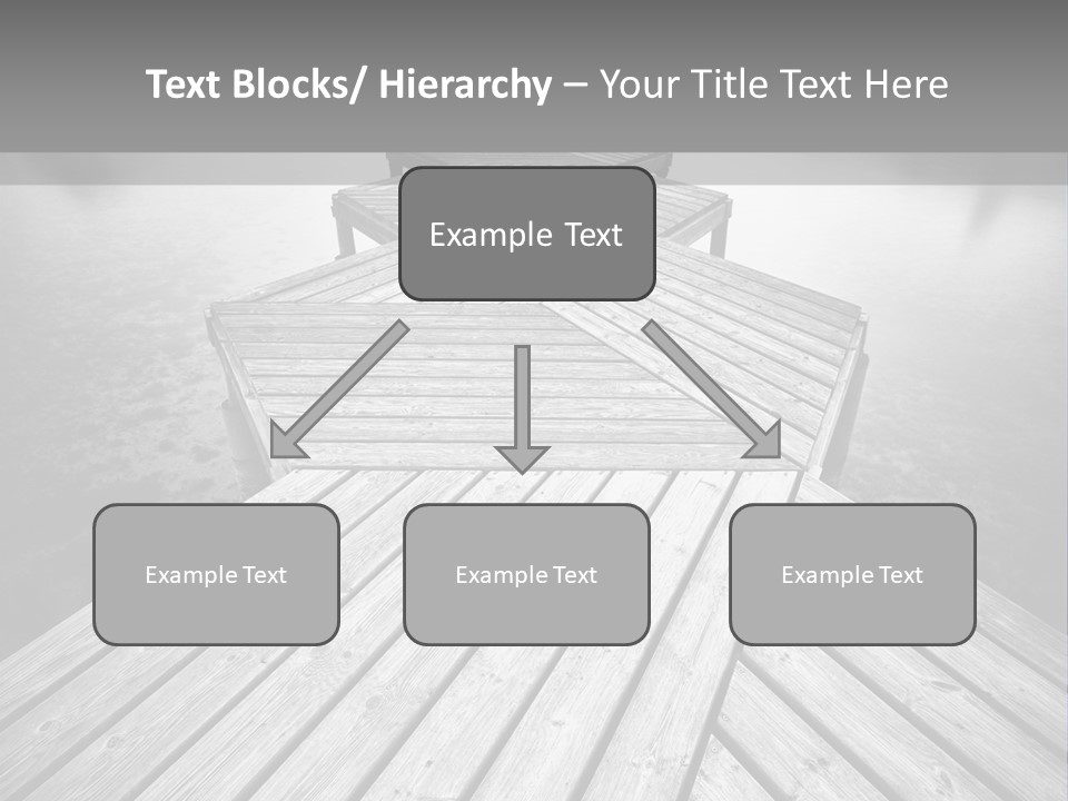 A Wooden Dock With Water And Clouds In The Background PowerPoint Template